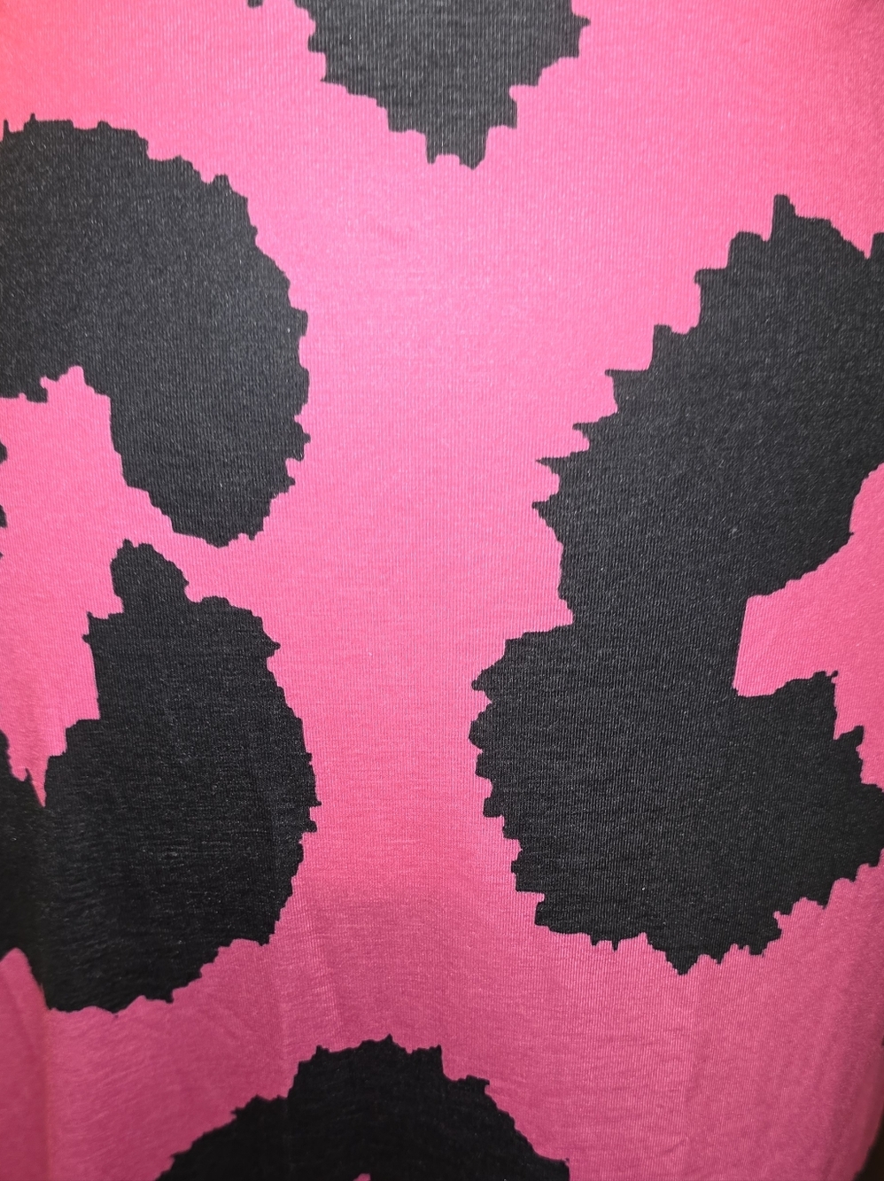 Pink & Black Leopard Print Midi Skirt | Bodycon High Waist - Picture 3 of 4
